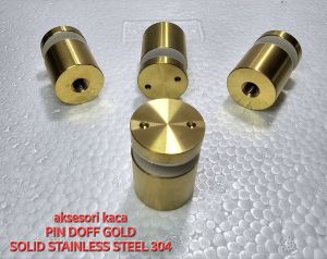 BAUT KACA PIN GLASS DOFF GOLD EMAS BRAKET JEPIT RAILING KACA STAINLESS STEEL 304