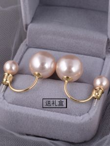 Elegant 925 Sterling Silver Pearl Stud Earrings Womens Two-Way Wear Fashionable Korean Style Jewelry Ear Decorations