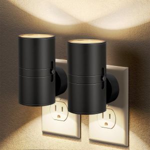 LED Night Light Plug in Modern Night Lights Plug into Wall Dusk to Dawn Sensor Dimmable Night Light for Hallway Bedroom Stairway