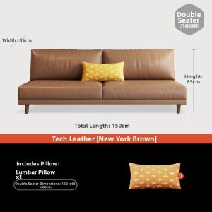 CUNPU | Compact No-Armrest Leather Sofa