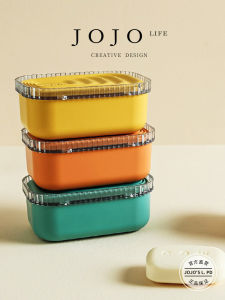 Creative Thickened Crystal Soap Dish with Lid Draining Home Use Mr Grocery Soap Box Pure Color for Everyone Non-Handmade