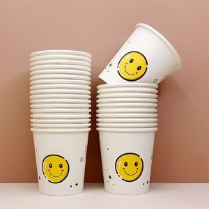 Cốc Giấy Dùng Một Lần Dày Dùng Cho Văn Phòng Cốc Đựng Cà Phê Cola Trà Đá Cốc Đựng Đồ Uống Nóng Lạnh Thương Mại Hộ Gia Đình