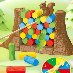 Strategy Skills Squirrel Stacking Game for Youngsters - Interactive Family & Multiplayer Fun Durable Plastic Mixed Colors