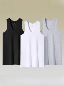 MiiOW | Mens Cotton Tank Top Pure Cotton Summer Thin Sport Fitness Sleeveless Quick Dry Base Layer Sweatshirt For Men Simple Style