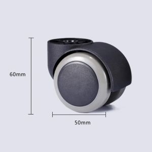 2 Chiếc Ghế Văn Phòng Bánh Xe 2 Inch 50Kg Công Suất 360 Độ Tắt Tiếng Xoay Bánh Cao Su Đồ Nội Thất Chân Thay Thế Con Lăn