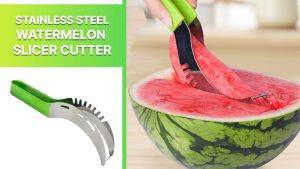Heavy-Duty Watermelon Slicer Stainless Steel Multi-Function Fruit Tool