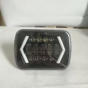 MOFOX E5 5X7Inch Car LED Headlight Square Light High/Low Beam DRL Amber Turn Driving Light For Jeep