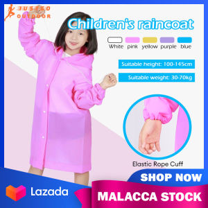 Foldable Raincoat for Kids Adult Fashion Solid Color Waterproof Thickened Rainsuit Outdoor Travel Reusable Poncho Rain Coat Baju Hujan | JUSTGOOUTDOOR