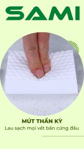 Mút thần kỳ SAMI mút bọt biển melamin độ nén cao lau chùi làm sạch mọi vết bẩn cứng đầu (gói 15 miếng) SAMI SAMI OFFICIAL STORE