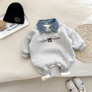 เสื้อผ้าเด็กผ้าฝ้ายผสมฤดูใบไม้ร่วงและฤดูหนาว ปกสเวตเตอร์ลายการ์ตูน ชุดเด็ก แขนยาว ปกป้องเด็ก ชุดเด็ก ชุดเด็ก ชุดเด็ก