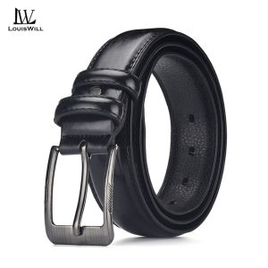 LouisWill Fashion Mens Belt Retro Needle Buckle Belts Soft PU Belt Business Belt 120cm Scratch Resistant Belts Leisure Belt Gentlemen Belt for Men