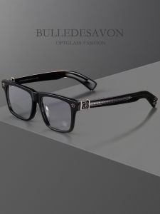 BULLE DE SAVON | Retro Black Thick Frame Glasses Suitable For Large Face High Prescription Compatible