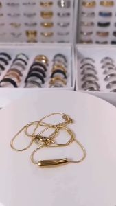 Dây Chuyền Bạc Nữ S925 Ống Bạc Vòng Cổ Bạc S925 Xi Vàng 14K Đơn Giản - DB2567 - Bảo Ngọc Jewelry