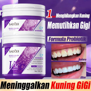 V34 Teeth Whitening Powder Pemutih gigi 50g Pemutih bubuk gigi mutiara Oral Hygiene Cleaning Serum Removes Plaque Stains