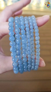 Collection Grade Blue Calcite Bracelet (Single / 3 Rounds)