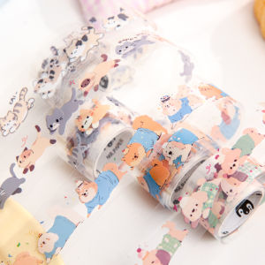 Kawaii Tail Team Nhật Bản Văn Phòng Phẩm Washi Tape Dài 2M Rộng 30Mm Băng Keo Che Mặt Cho DIY Scrapbooking Miếng Dán Nhãn