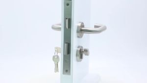 Fire-Rated Door Lock Set in 304 Stainless Steel Corrosion-Resistant Compliant with EN Standards for Commercial & Institution Use