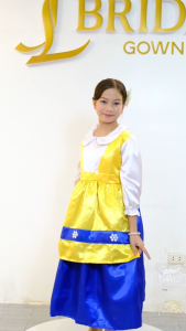 United Nation Sweden Country Inspired Costume for Girl Kid Yellow & Blue color