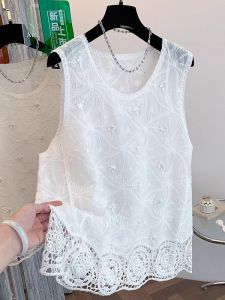 AIYITI | Summer Thin Lace Floral Sleeveless Outerwear for Plus Size Women