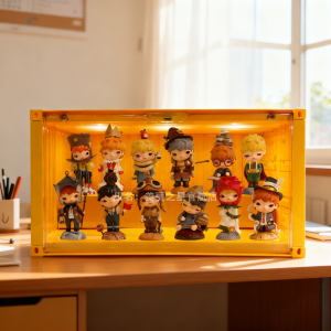 Hirono Le Petit Prince Fox Figurine Display Dustproof Storage Container Collectible Toy Storage Box ABS Material 17cm Size