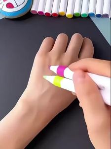 OUHOE | [T] 120 Colors Acrylic Paint Marker Pens Bright Pigment Quick Dry Perfect For Kids Drawing DIY Craft Projects
