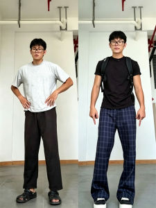 Quần Dài Ôm Body Cao Cấp Đơn Giản Họa Tiết Caro Xanh