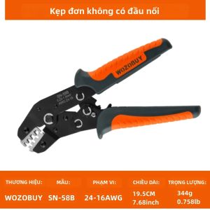 Bộ Dụng Cụ Uốn Dây SN-58B 2.8/4.8/6.3mm 24-16AWG Kìm Uốn Đầu Mở Không Cách Điện Dành Cho JST Dupont Molex Thép Carbon Sử Dụng Được Cho Cả Hai Tay