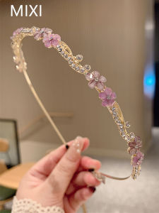 Elegant Diamond Floral Hairpin Fine Style Hair Accessories Versatile Fairy Headband Stylish Hair Clip for Women Girls