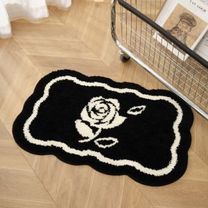 VIKAMA Dày Chống Trơn Trượt Sàn Nhà Tắm Thảm Polyester Cho Nhà Vệ Sinh Vệ Sinh Lối Vào Phong Cách Hiện Đại Chống Phai Màu