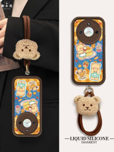 Soft Silicone Butter Bear Phone Case for Huawei Honor X60 X50 Liquid Design Creative Cartoon Protective Cover Men Women Models