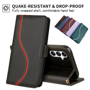 Leather Wallet Case Book For Samsung Galaxy S25 S24 S23 S22 S21 A17 A16 A26 A36 A56 A15 A25 A35 A55 A14 A24 A34 A54 A53 5G Cover