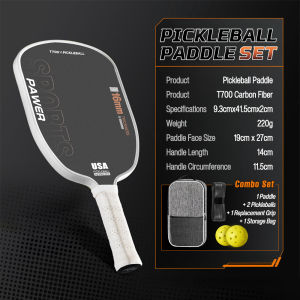 T700 Carbon Fiber Pickleball Paddle Set Professional Competition Training Anti-Slip Pickleball Racket for Indoor Outdoor