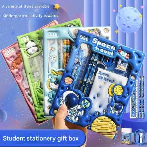 6-Piece Student Stationery Set Gift Box Activity Prize Cartoon Gift Box Three-Dimensional Children's Pencil Set High-Value Gift Package