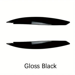 ABS Glossy Black Car Headlight Eyebrows Eyelids For BMW 1 Series E81 E82 E87 E88 118d 120i 120d 123d 130i 2004-2014