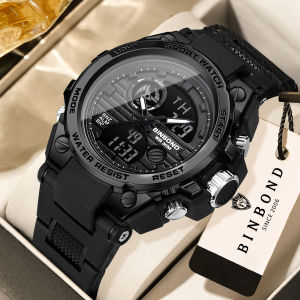 BINBOND Chronograph Precise Quartz Watches For Men Luxury Luminous Waterproof Week Display Auto Date Mens Watch Sports Reloj