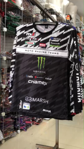 เสื้อยืดเล่นกีฬารถเข่ง ลาย Moto sport 23 เสื้อยืดแขนยาว เนื้อผ้ากีฬาพิมพ์ลายคมชัด มีถึงไชส์ ใหญ่ S-2XL Clothing 4 สี Sport ออกกำลังกาย ผลิตโรงงานไทย