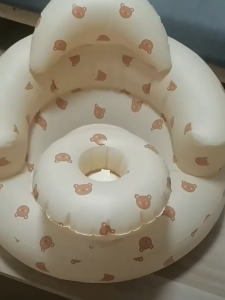 Ghế hơi bơm tay dành cho bé có khay chất liệu chống thấm nước ghế hơi bơm tay gấp gọn tiện lợi