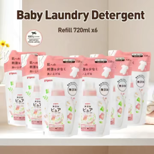 Pigeon baby laundry detergent Additive-Free Stain Remover Specially for Babies and Kids’ Clothing (Refill 720ml x6)