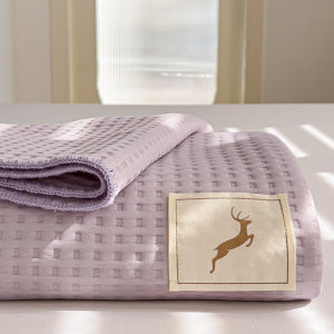 MINGSHA | Waffle-patterned Cool-touch Washable Thin Blanket