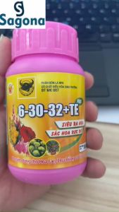 Phân Bón Lá Đầu Trâu Siêu Ra Hoa 6-30-32+TE Plus (Hũ 100gam) Kích thích ra hoa đậu trái