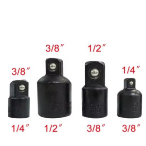 4Pcs Set Sleeve Square Conversion Head Impact Socket 1/2 3/8 1/4 Converter Wrench Drive Auto Adapter Extension Rod Tool Set
