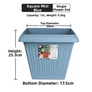 IRIS | Thickened Balcony Planting Box Square Relief Resin