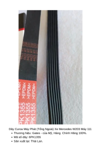 Dây Curoa Máy Phát (Tổng Ngoài) Cho Xe Mercedes W203 Máy 111 Mã 6PK1355 Thương hiệu Gates- của Mỹ Hàng Nhập Khẩu Chính Hãng 100%