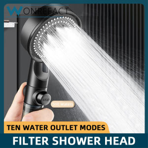 10 Modes Of Bathroom High Pressure Filter Shower Head Handheld Shower Head Universal Portable Shower Head