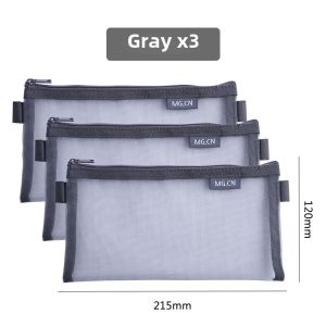 Mornings Light Large Capacity Transparent Mesh Pencil Case Simple Creative High School Middle School Student Cute Net Red Boys And Girls Primary School Exam Special Stationery Pencil Bag