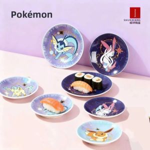 Bộ 9 Đĩa Chấm Gốm Sứ Pokémon SHUNXIANG Chống Trơn Trượt An Toàn Với Lò Vi Sóng Thân Thiện Với Môi Trường Dùng Để Đựng Gia Vị Thích Hợp Cho Sushi BBQ Và Ăn Uống Hàng Ngày