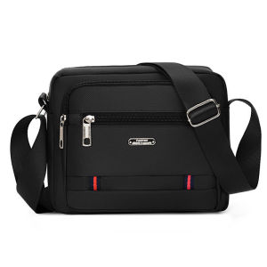 Large Capacity Oxford Cloth Mens Casual Shoulder Bag Water Resistant Crossbody Bag Durable Zipper for Leisure And Travel