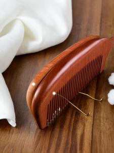 Natural Cherry Wood Comb for Women Home Use Anti-Static Durable Long Hair Care Whole Wood Material Does Not Easily Break