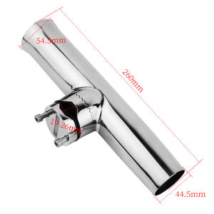 AndyMarine White Fishing Rod Holders Stainless Steel 360 Degrees Rotation Clamp on Marine Hardware Adjustable Boat Accessories