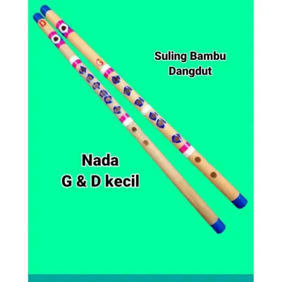 2pcs Seruling bambu dangdut nada D kecil dan G Suling bangsing